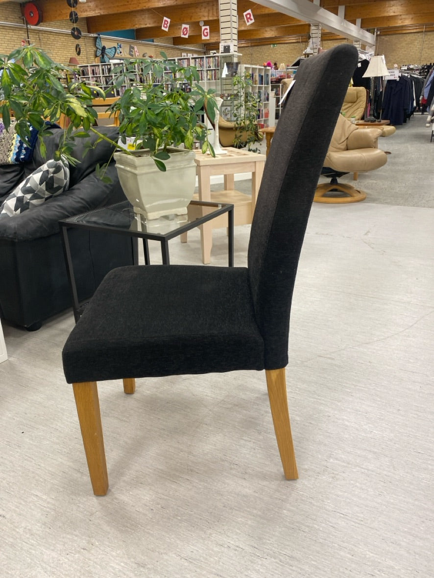 Sort stof Spisebord stol